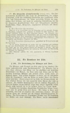 III. Die Bewohner der Erde
