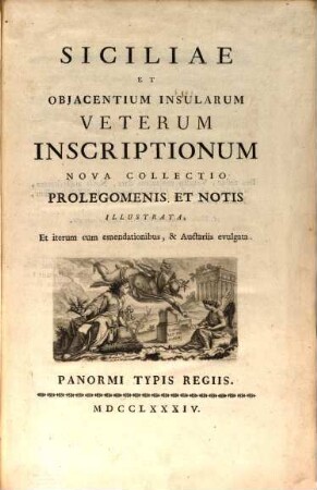 Siciliae veterum Inscriptionum nova Collectio