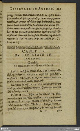 Caput IX. De Libertate In Agendo