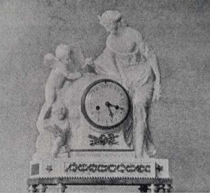 Kaminuhr mit Allegorie der Geschichte