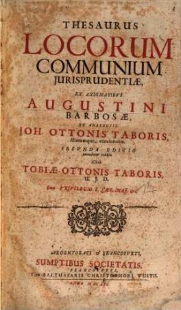 Thesaurus locorum communium iurisprudentiae