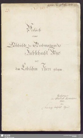 Versuch einer Geschichte des Grubengebaeudes Kühschacht Fdgr. vor dem Erbischen Thore gelegen - 17.6379 4.