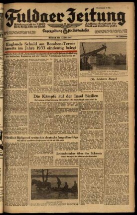 Ausgabe vom Mittwoch, den 14. Juli 1943.