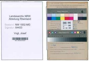 Entnazifizierung Josef Vogt , geb. 19.09.1912 (Arbeiter)