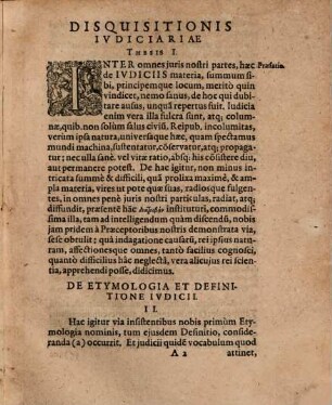 Disquisitio iudiciaria, sive de iudiciis tractatio