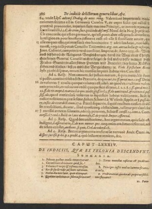 Caput LXXXIV. De Indiciis, Quae Ex Felonia Descendunt.