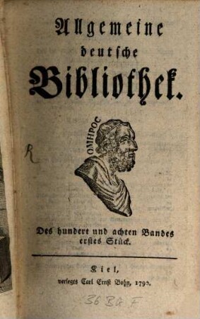 Allgemeine deutsche Bibliothek. 108. 1792