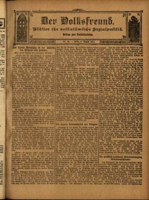 Ausgabe vom Sonntag, den 06. August 1911.