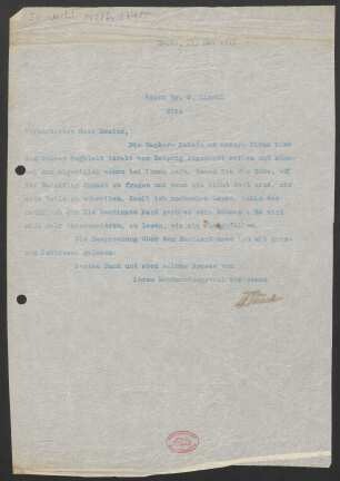 Brief an Wilhelm Kienzl : 11.05.1911