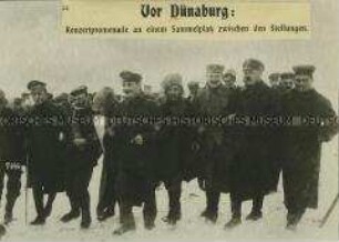 Deutsche und russische Soldaten zwischen den Stellungen bei Dünaburg