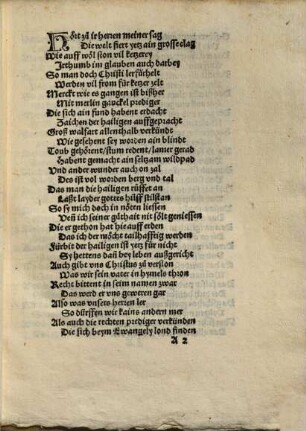 Ain schener spruch von dem bösen mißprauch in der hailigen Christenhait entstanden