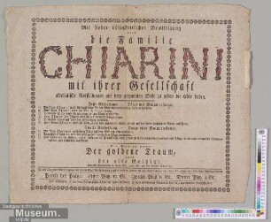 Die Familie Chiarini mit ihrer Gesellschaft