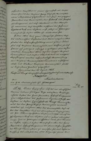 Vertretung des Legationsrats von Laffert bei Abwesenheit zur Beschlussfähigkeit.