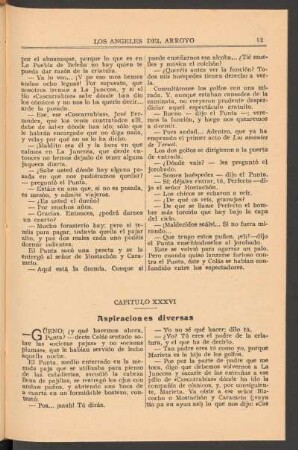 Capítulo XXXVI : Aspiraciones diversas