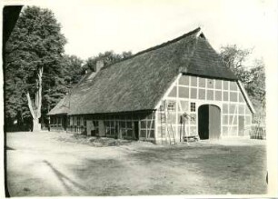 Bispingen-Volkwardingen. Niedersächsisches Bauernhaus. Hofansicht (?)