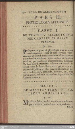Pars II. Physiologia Specialis