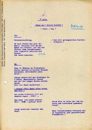 Drehbuch (Auszug)