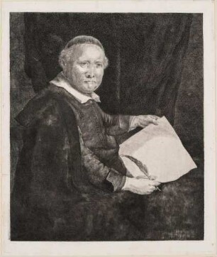Bildnis Coppenol, Lieven Willemsz. van (1598-1662), Schreibmeister (großes Format)