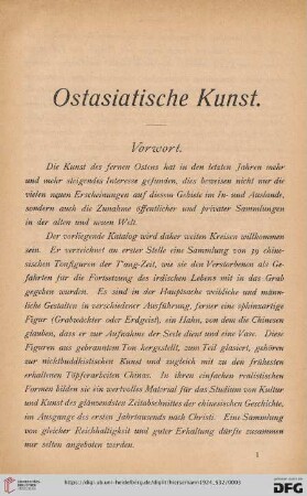 Ostasiatische Kunst. Vorwort