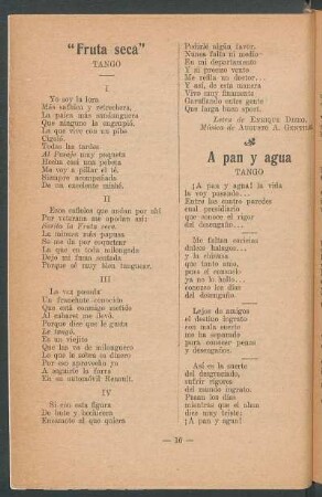"Fruta seca" : Tango
