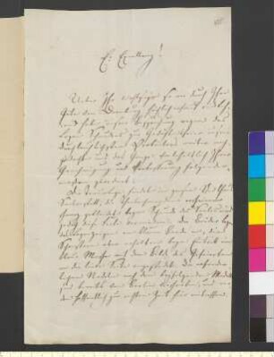 Brief von Coudray, Clemens Wenzeslaus an Goethe, Johann Wolfgang von
