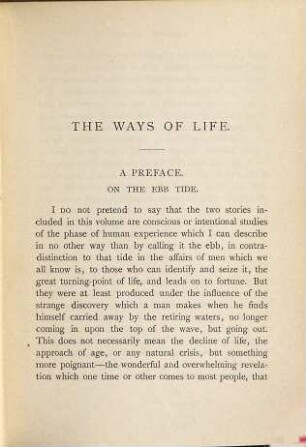 The ways of life