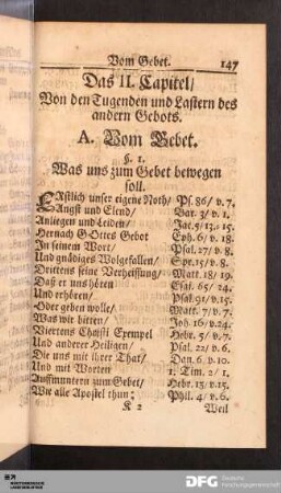 Das II. Capitel. Was uns zum Gebet bewegen soll.