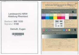 Entnazifizierung Eugen Demuth , geb. 12.08.1903 (Steiger)