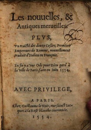 Les nouvelles et antiques Merveilles