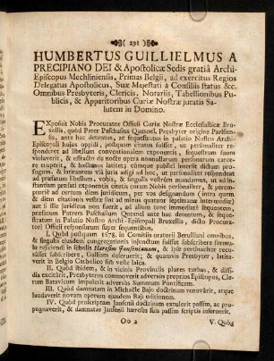 291-296, Humbnertus Guillielmus A Precipiano ...