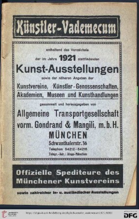 Künstler-Vademecum