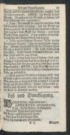 Lob und Dancksagung.