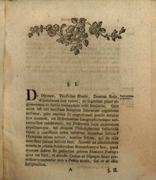 Dispvtatio Inavgvralis. Philologica De Olympo. Thessaliae. Monte Deorvm. Sede