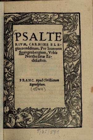 Psalterium carmine elegiaco redditum