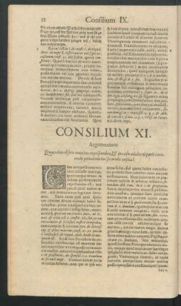 Consilium XI. - Consilium XX.