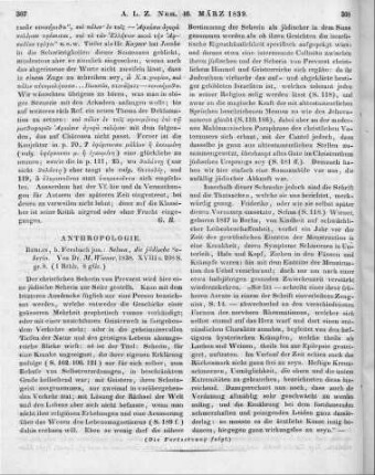 Wiener, M.: Selma, die jüdische Seherin. Traumleben und Hellsehen einer durch animalischen Magnetismus wiederhergestellten Kranken. Berlin: Fernbach 1838