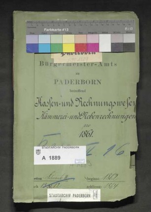 Kämmerei- und Nebenrechnungen 1861