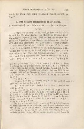 II. Von einzelnen Vermächtnissen im Besonderen.