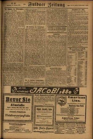 Zweite Ausgabe vom Sonntag, den 18. Februar 1923.