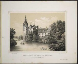 [Bl. 16] : Park zu Muskau. Das Schloss von der Südseite, Stahlstich, um 1867 : Ansichten aus dem Park zu Muskau / [Naturz. u. lith. v. Arldt]. - Muskau i./d. Ober-Lausitz : Ahner ; Dresden : Braunsdorf , [circa 1867]. - [22] Bl. : überw. Ill. ; quer-8°. - Ausg. mit 21 Stahlstichen