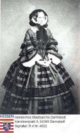 Luise Prinzessin der Niederlande geb. Prinzessin v. Preußen (1808-1870) / Porträt, Ganzfigur