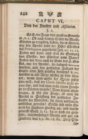 Caput VI. Von der Beichte und Absolution.