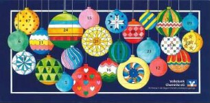 Adventskalender "Bunte Weihnachtskugeln"