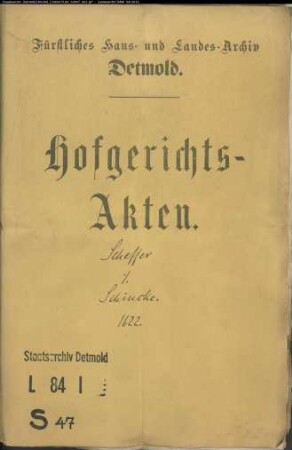 Scheffer, Albert gegen Johann Schincke - Schuldforderung