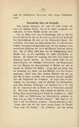 Denkwürdige Tage und Ereignisse