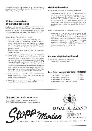 Weihnachtswunschzettel der deutschen Bundespost