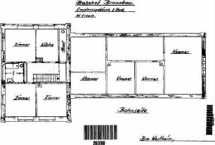 Bronnbach (Tauber): Empfangsgebäude Grundriss 2.Stock