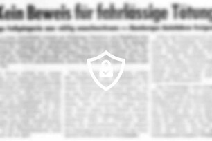Kein Beweis für fahrlässige Tötung
