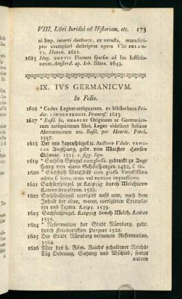 IX. Ius Germanicum