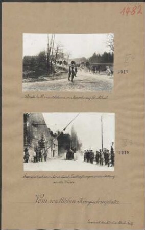 Deutsche Proviantkolonne im Marsche auf St. Mihiel